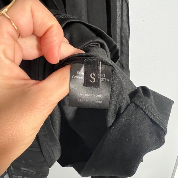 Dejavu Pleated Leather Harness Dress - Picture 10 of 11